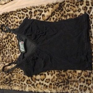 Vintage Lip Service lined fishnet Cami top M